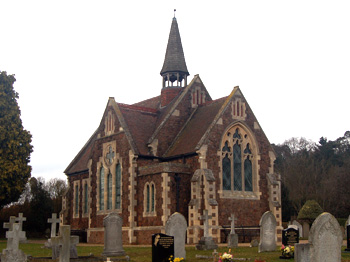 The chapel in Sandy Cemetery March 2010 - also in Chesterfield
